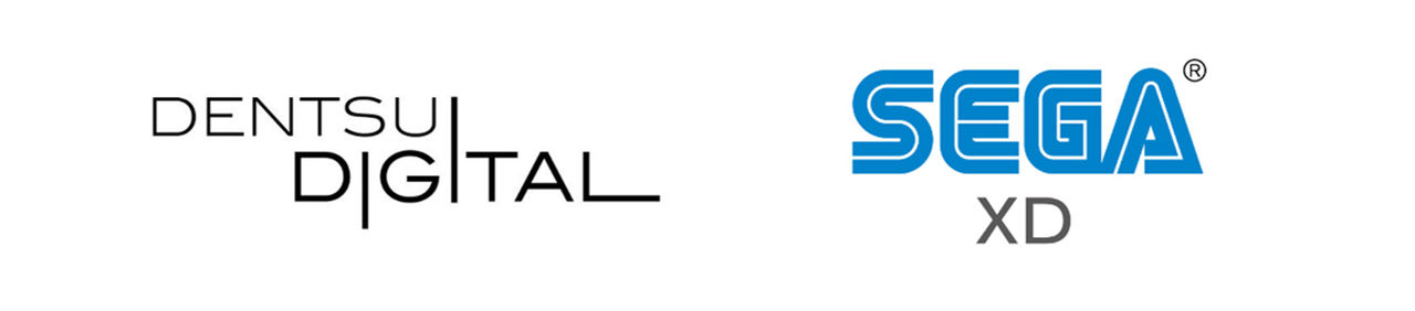 拡大画像：電通デジタルとセガ エックスディーのロゴです。