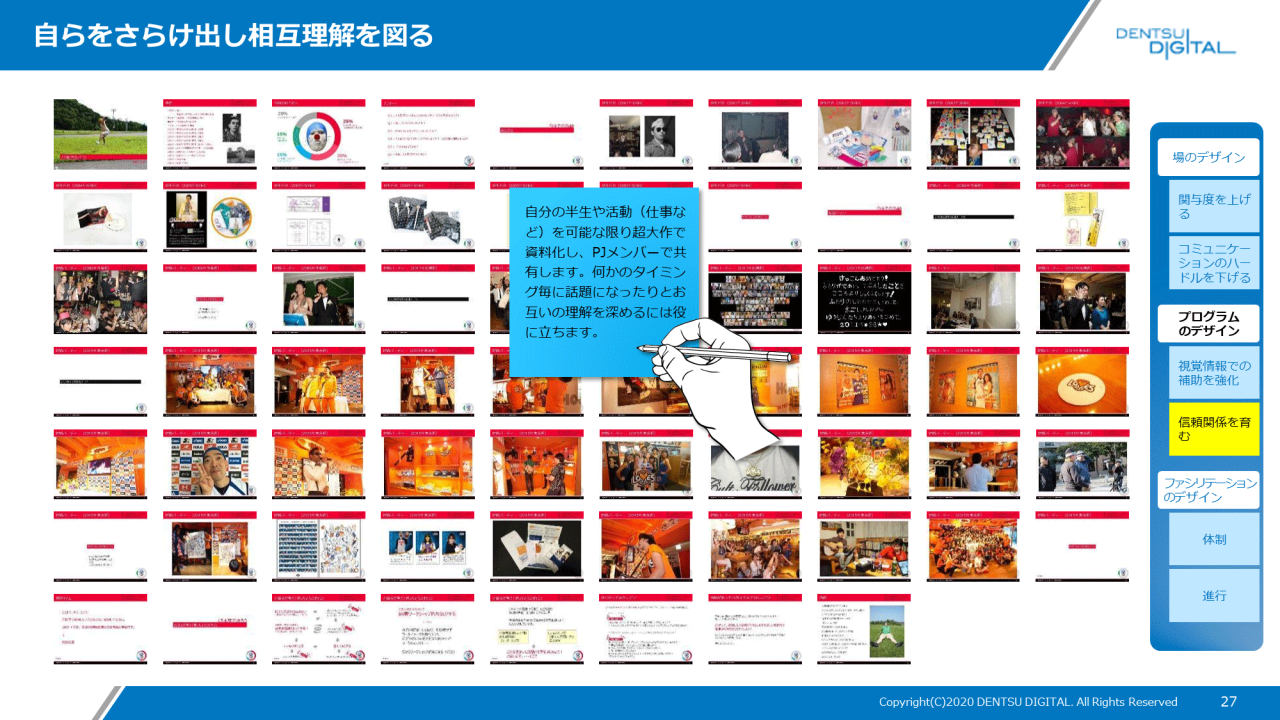 自分をさらけ出し相互理解を図る