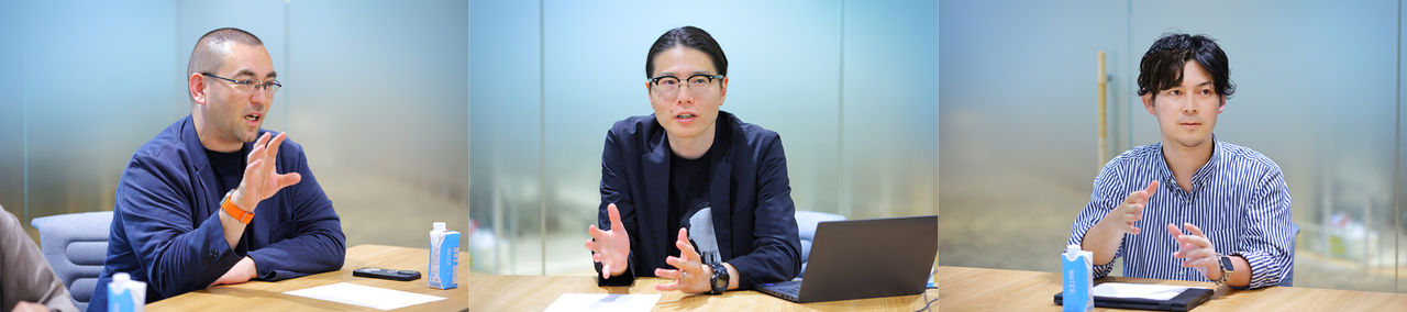 吉田圭（電通デジタル トランスフォーメーション部門 ディレクター シニアコンサルタント）、佐々木星児（電通デジタル トランスフォーメーション部門 トランスフォーメーション事業部 マネージャー） 、小田俊介（電通デジタル トランスフォーメーション部門 トランスフォーメーション事業部）   